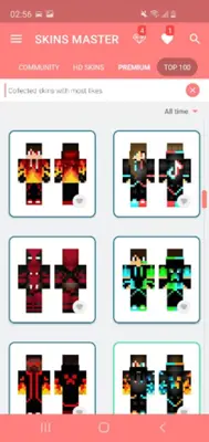 Skins MASTER for MINECRAFT PE android App screenshot 0